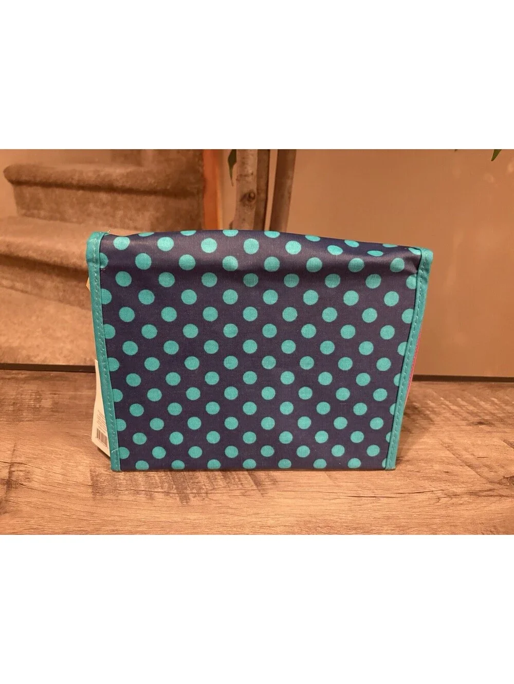 Trina Turk Makeup Valet Travel Toiletry Organizer Polka Dot Print